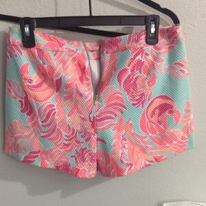 Lilly Pulitzer High Waist Shorts - Pink and Aqua